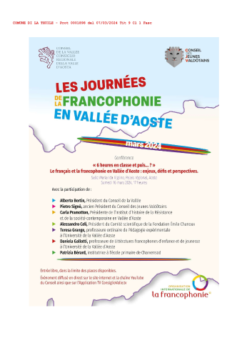  Le français et la francophonie en Vallée d’Aoste 
