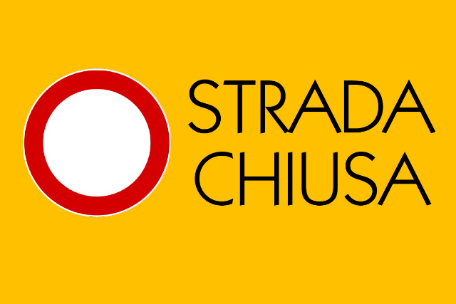 CHIUSURA DEL TRAFFICO  STRADA S.S. 26 - 